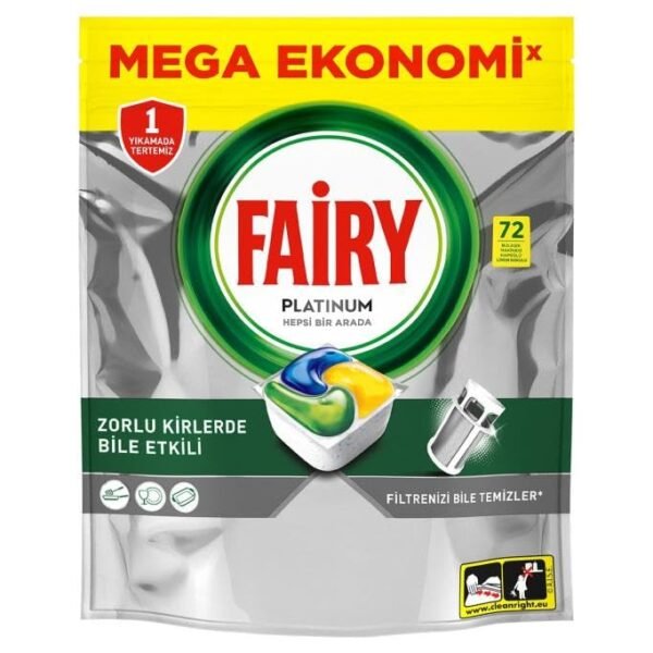 Fairy All in one Platinum Dishwasher Tablets Lemon 72's