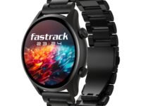 Fastrack Astor FR2 Pro 1.43" AMOLED Stainless Steel Smart Watch with SpO2, Heart Rate, BT Calling, Adaptive AOD, Functional Crown, AI Voice Assistant – Smartwatch for Stylish Professionals (Black)