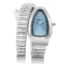 French Connection Eternelle Curve | Sky Blue Dial with Silver Case | Flexible Wrap Bracelet Strap | Crystal Accent Design | Roman Numerals Analog Watch for Women - FCN0142USM