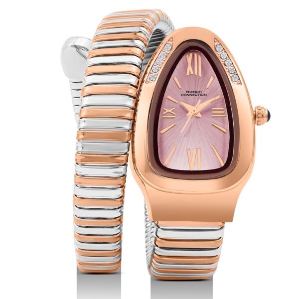 French Connection The Eternelle Curve FCN0142RTM Women’s 3-Hand Pink Watch for Women