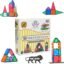 GELTILES® Freedom- 32 pcs of Magnetic Tiles Building Blocks Toys Set Constructing and Creative Learning Educational Next Generation Multicolor STEM Montessori Toy for Kids Age 3+ (32 Pcs Set)