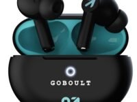 GOBOULT K40 True Wireless in Ear Earbuds with 48H Playtime, Clear Calling 4 Mics, 45ms Low Latency Gaming, 13mm Bass Drivers, Type-C Fast Charging, BTv 5.3 Ear Buds (Electric Black)