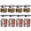 GOLWYN Air Tight Containers For Kitchen Storage Set, Plastic Boxes For Storage, Kitchen Organizer & Kitchen Accessories Items (700Ml And 1100 Ml, 8 Pcs)(Plastic), Transparent