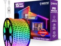 Gesto 15 Meter Rope Led Strip Lights – High Brightness Outdoor Lights Waterproof for Balcony,Home Decor,False Ceiling | RGB Strip Light for Diwali Decoration with Mode Change Controller (Multicolor)
