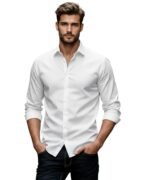 Glowic Men's Plain Casual Shirt | Cotton Soft & Breathable Fabric | Full Sleeve Comfort Fit Stylish Solid Shirts for Office