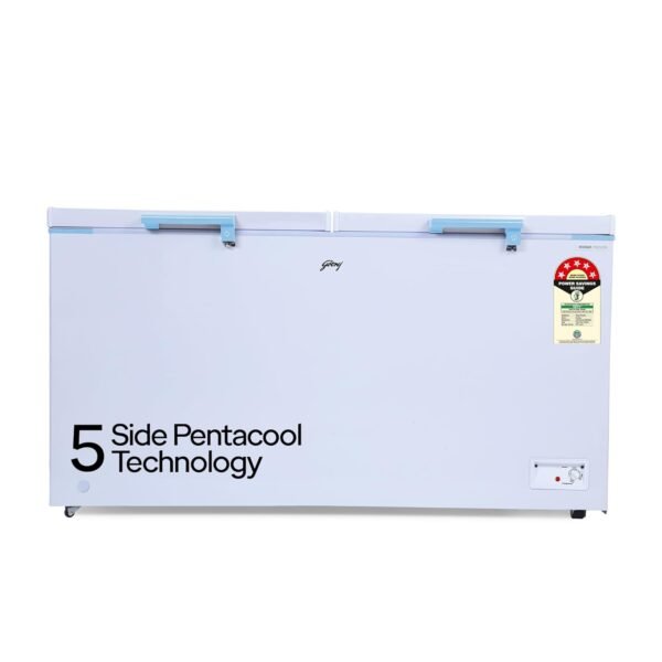 Godrej 405 L Double Door Deep Freezer (DH EPenta 425E 2HCN RW, White)