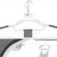 Golden Bird 10 Plastic Hangers Non-Slip Plastic Hangers Premium Suit Hangers Ultra Thin Space Saving 360 Degree Swivel Hook Clothes Hangers Plastic Hanger for Suits, Coats, Jackets, Pants, Dress