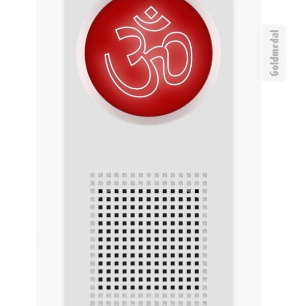Goldmedal Ekaant - Mantra | Calling Bell for Home | Wall Mounted Door Bell for Office,School | with LED Flash Light | Compack & Elegant Design | (White & Red)