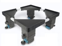 Good Height Heavy Duty 24 Wheel Adjustable Stand/Trolley Washing Machine ONLY TOP Load, Dishwasher, Refrigerator with 4 Stopper Washing Machine 6.5/7/8/9/10 kg) (Metal, Black)