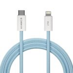HAMMER 27W Type-C to Lightning 8 Pin Nylon Braided Cable, 27W Fast Charging, 480Mbps High Speed Data Transfer & Durable Tangle Free Design, Compatible with iPhone, iPad, iMac, AirPods, 1.2M (Blue)