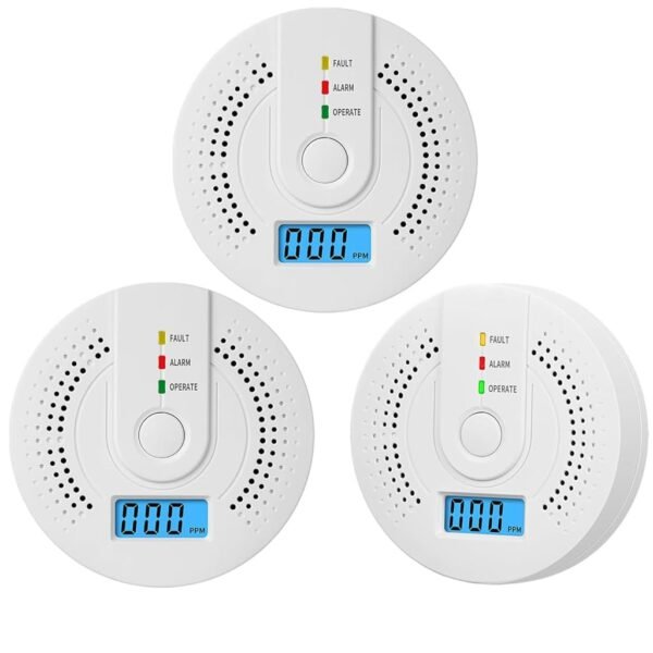 HASTHIP® Carbon Monoxide Alarm Detector, Electrochemical CO Sensor with 85dB Sound Alert, Flashing LED Warning, Accurate 50-1000ppm Detection, for Home & Office Safety