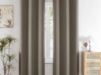 HOMEMONDE Blackout Solid Curtains Window 6 Feet - 75% Room Darkening Heavy Curtain Set of 2, Thermal Insulation & Noise Reduced Drapes 84 Inches Long - (Urban Ash, 182 x 118 CM)