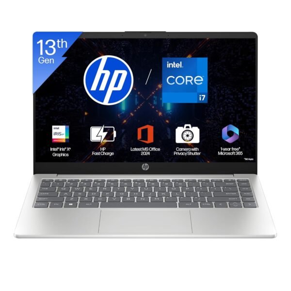 HP 15, 13th Gen Intel Core i7-1355U (16GB DDR4, 512GB SSD) FHD, Anti-Glare, 15.6’’/39.6cm, Win11, M365(1yr)* Office 24, Silver, 1.59kg, Iris Xe, FHD Camera w/Shutter, Backlit Laptop fd0468tu/fd0515tu
