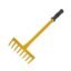 Hectare Traditional Garden Rake 8 Teeth for Loosening Soil Gathering Leaf Leveling Land Agriculture Farming Gardening Tool.