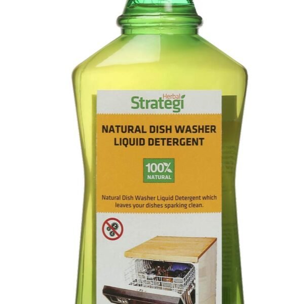 Herbal Strategi – Dish Washer Machine Liquid Detergent |Completely Herbal | Removes Stains & Grease | For Household & Commercial Dishwashing Equipment | Made with plant extracts and aromatic oils| Eco-friendly & Biodegradable | Skin-Safe, Baby-Safe & Pet-Friendly | 500mL