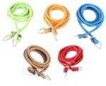 High Strength Elastic Bungee/Shock Cord Luggage Tying Rope with Steel Hooks 4 FT (Pack of 4)