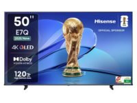 Hisense 126 cm (50 Inches) 4K Ultra HD Smart QLED TV | Dolby Vision Atmos, HDR10+, Dolby Audio | AI 4K Upscaler | ALLM | MEMC | HDR 10+Decoding | Voice Control | VIDAA OS | 50E7Q (Black)
