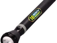 IBELL FL8389 Rechargeable Flashlight Torch, Ultra Long Beam Range, Aircraft Aluminium Body, Super Bright LED Light, Black, 1800 Lumen