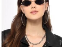 IFLASH Retro Diamond Shape Sunglasses For Men & Women,Metal Quadrilateral Frame Shades Uv Protection Film Sun Glasses,Non-Polarized