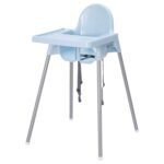 Ikea Antilop Highchair with Tray,Safety Belt (Blue)For Kid