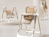 Infantso SWINI (5-in-1) Multifunctional Baby High Chair with Swing for Baby, Adjustable Height, Dual Tray, Reclinable Backrest & Footrest Feeding Chair for 6 Months - 5 Years Kids, Portable & Foldable