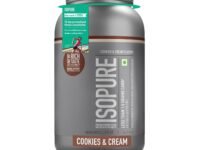Isopure Whey Protein Isolate Powder with less than 1.5gm of Carbs and Vitamins for Immune Support - 2 kg Cookies & Cream, Vegetarian protein for Men & Women. Offer Pack