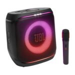 JBL Partybox Encore 2 with Mic, Wireless Bluetooth Party Speaker, AI Sound Boost, Dynamic Light Show, Upto 15Hrs Playtime, Replaceable Battery, Multi-Speaker Connection by Auracast, PartyBox App-Black