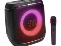 JBL Partybox Encore 2 with Mic, Wireless Bluetooth Party Speaker, AI Sound Boost, Dynamic Light Show, Upto 15Hrs Playtime, Replaceable Battery, Multi-Speaker Connection by Auracast, PartyBox App-Black