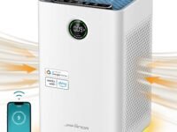 Jafanda JF260s Smart Air Purifiers For Bedroom & Home, H13 True HEPA Filter Catches 99.97% of Viruses & 0.01 Micron Particles, Covers 1190ft², 23dB Quiet, Ambient Light, Voice Control
