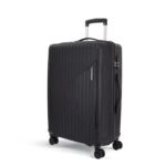 KAMILIANT by American Tourister Large Savvy 80 Cms Check-in (PP) Hard Sided 8 Wheels Spinner Luggage/Suitcase/Trolley Bag (Black) (Double Wheel)