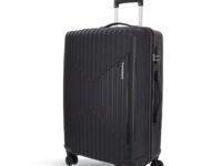 KAMILIANT by American Tourister Large Savvy 80 Cms Check-in (PP) Hard Sided 8 Wheels Spinner Luggage/Suitcase/Trolley Bag (Black) (Double Wheel)