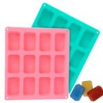 KARP 12 Cup Silicone Soap Molds Cupcake Baking Pan - Free Paper Muffin Cups - Non Stick, BPA Free, 100% Silicon & Dishwasher Safe Silicon Bakeware Tin(Assorted Color-Only 1 Qty)