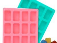 KARP 12 Cup Silicone Soap Molds Cupcake Baking Pan - Free Paper Muffin Cups - Non Stick, BPA Free, 100% Silicon & Dishwasher Safe Silicon Bakeware Tin(Assorted Color-Only 1 Qty)