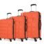 Kamiliant American Tourister Kam Harrier Sp 3 Piece Polypropylene Hard Shell 4 Spinner Wheels Carry-On Luggage Set - Carrot (Orange), 52 Cm, Small