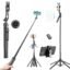 Kratos K8 AI-Powered 70 inch/178 CM Selfie Stick Tripod with Sensor, Auto Face Tracking Tripod with 360° Auto Rotating Stand for Mobile, Camera, Shooting, Blogging with Quad-Leg Stability