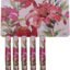 Kuber Industries Flower Design PVC 6 Pieces Dining Table Placemat Set (Pink, Ctktc13698, Standard, Polyvinyl Chloride)