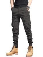 LERIYA Fashion Men's Cargo Pants with Pockets | Cotton Joggers for Man | 6 Pocket Jeans Pant | Casual Trousers for Men | Track Pants for Office and Parties | Comfortable Casual Workwear
