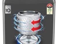 LG 7 Kg 5 Star Smart Inverter Technology Fully Automatic Top Load Washing Machine (T70VBMB1Z, Auto Prewash, Turbodrum, Stainless Steel drum, LED Display, Smart Diagnosis Middle Black)