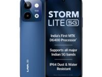 Lava Storm Lite 5G (Astral Blue, 4+4*GB RAM, 64GB Storage) | India's First MTK Dimensity 6400 Processor | 50MP AI Camera | IP64 Rated | 120 Hz Display | 5000mAh Battery | Supports All 5G Bands