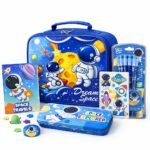 Le Delite Space Astronaut Goody Box Bag Combo Party Favor Supplies Return Gift Kids - School Stationery Diary Pencils erasers Cute Stylish Pencil Box & Suitcase Lunch Bag