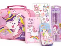 Le Delite Unicorn Goody Box Bag Combo Party Favor Supplies Return Gift Kids - School Stationery Diary Pencils erasers Cute Stylish Pencil Box & Suitcase Lunch Bag