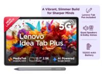Lenovo Idea Tab Plus with Pen |Wifi +5G |12.1" 2.5K Display, 800nits Peak Brightness |8GB RAM + 256GB ROM (Expandable upto 2TB)| MediaTek Dimensity 6400| 10200mAh|4 Speakers with Dolby Atmos|Luna Grey