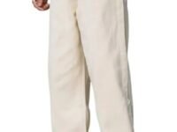 Linaria Loose Fit Baggy Jeans, Plain Beige