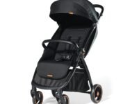 Loopie Hop Stroller | 0-4 Years| Travel Friendly Cabin Stroller| Foldable| Aluminium Frame| Sun Protection Canopy | 5 Point Safety Harness| Adjustable Seat| Shock Absorber Wheels| 1 year Warranty | CHARCOAL BLACK