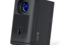 Lumio Arc 5 Projector | Official Google TV & Netflix | 1080p Full HD | 4K Downscaling via HDMI | 200 ANSI Lumens | 100" Screen | Auto Keystone, Obstacle Avoidance | Dolby Audio | Bluetooth Speaker