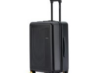 MOKOBARA Transit Check-in Luggage | Durable Polycarbonate Hardshell | Lightweight & Indestructible| Smooth Hinomoto Wheels & TSA Lock | Black | Money Moves 2.0