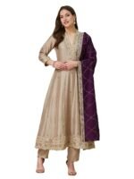MOKOSH Women's Silk Embroidered Kurta Pant Dupatta Set (DM-474)