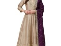 MOKOSH Women's Silk Embroidered Kurta Pant Dupatta Set (DM-474)