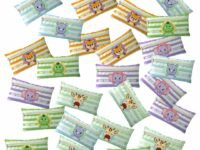 MY FAV Set of 50 Birthday Party Return Gift Pencil Pouches | Cute Animal Print Polyester Stationery Case with Zip | School Supply Organizer for Kids; Students & Party Favors (Assorted)