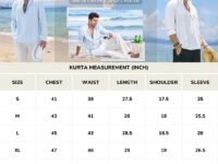 Macsivo Cotton Blend Solid Casual Short Kurta for Men Long Sleeve Mandarin Collar Stylish Shirt Kurta for Men